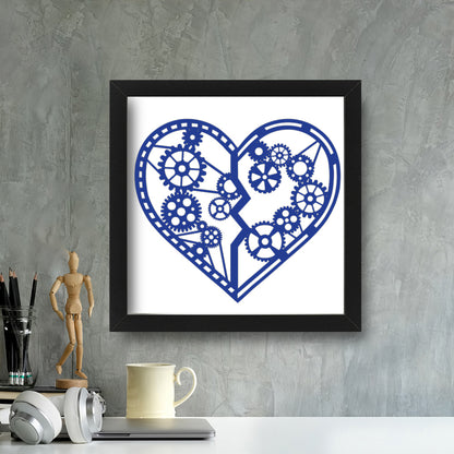 Heart Gear – Kirigami – 3D Lightbox SVG File for Cricut & Silhouette