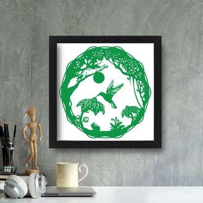 Hummingbirds 1 – Kirigami – 3D Lightbox SVG File for Cricut & Silhouette