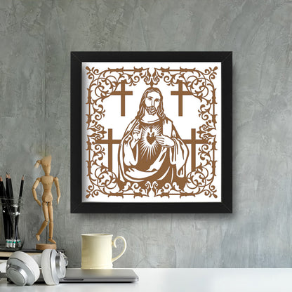 Jesus 6 – Kirigami – 3D Lightbox SVG File for Cricut & Silhouette