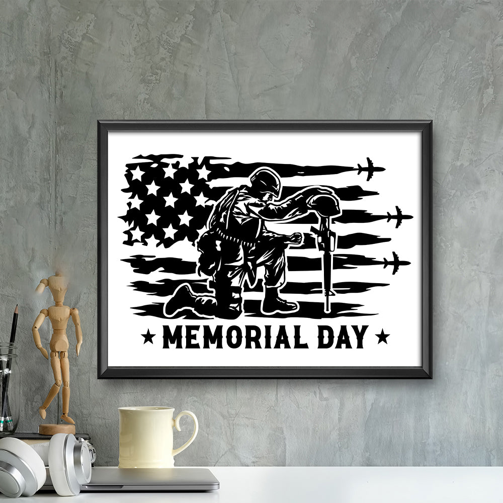 Memorial Day – Kirigami – 3D Lightbox SVG File for Cricut & Silhouette