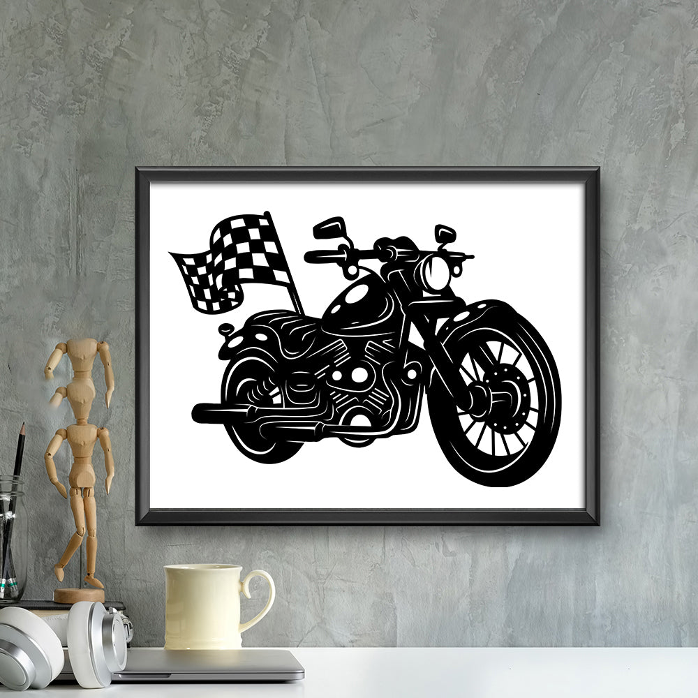 Motorcycle – Kirigami – 3D Lightbox SVG File for Cricut & Silhouette