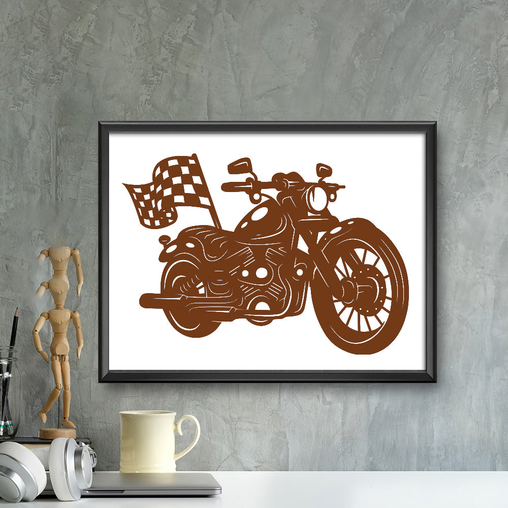 Motorcycle – Kirigami – 3D Lightbox SVG File for Cricut & Silhouette