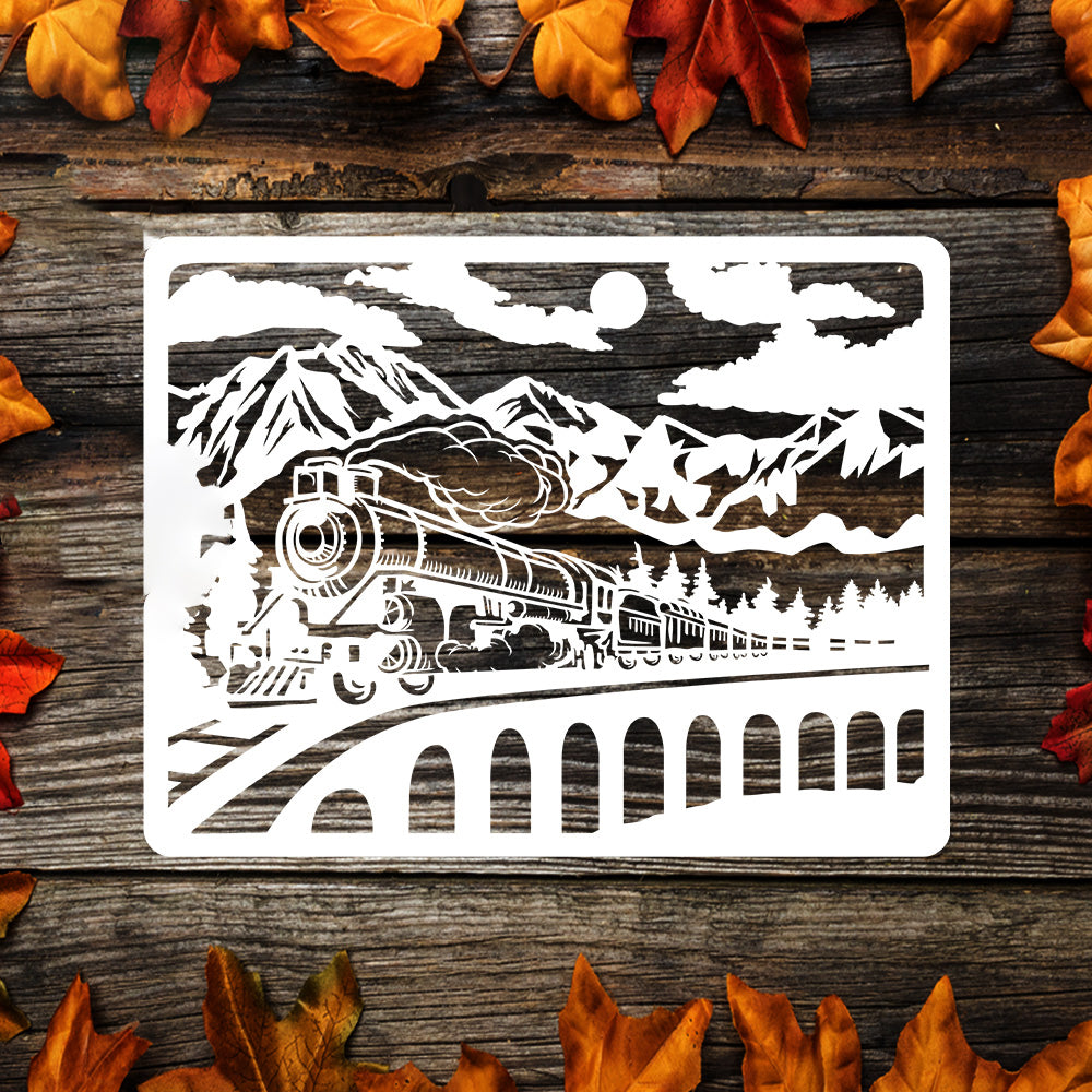 Old Train – Kirigami – 3D Lightbox SVG File for Cricut & Silhouette