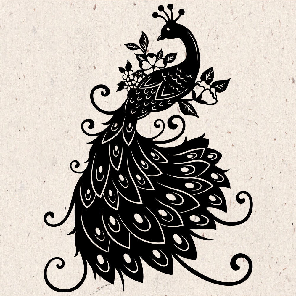 Peacock – Kirigami – 3D Lightbox SVG File for Cricut & Silhouette