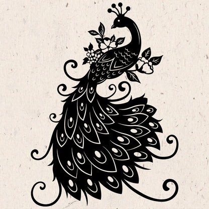 Peacock – Kirigami – 3D Lightbox SVG File for Cricut & Silhouette
