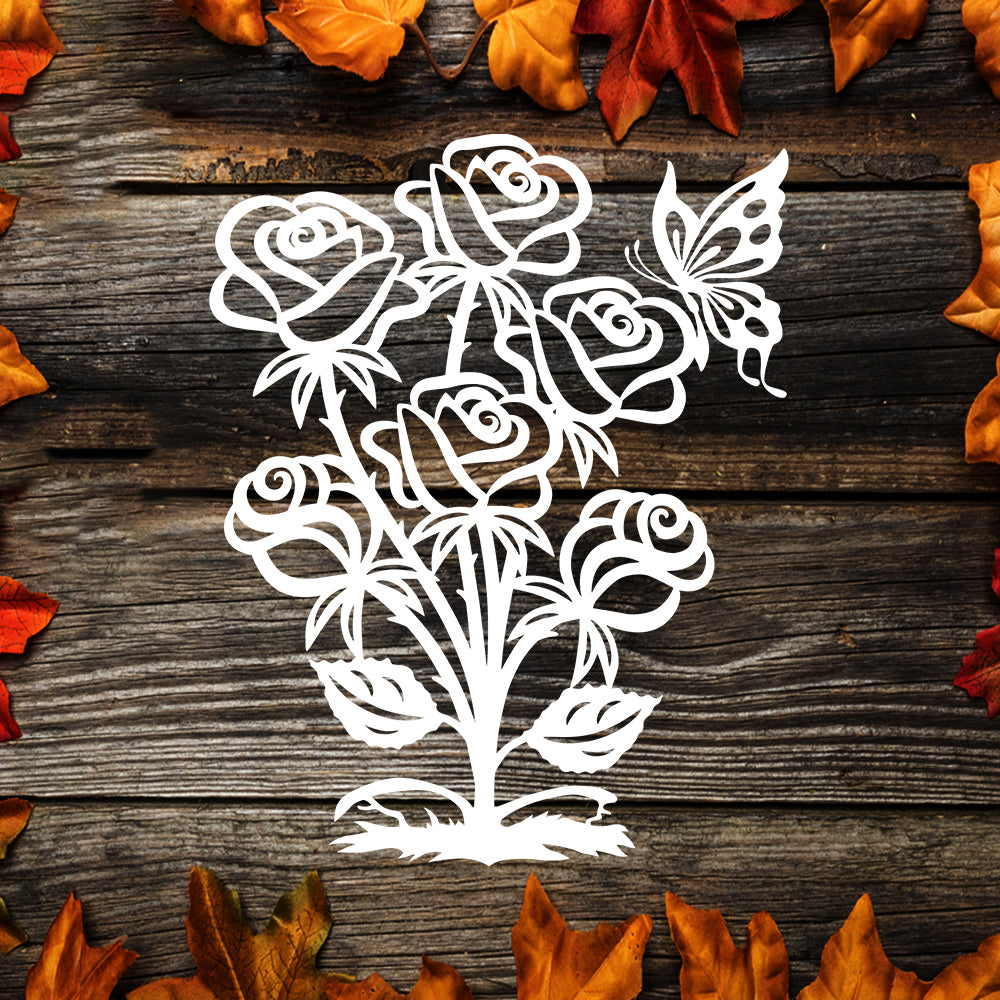 Rose – Kirigami – 3D Lightbox SVG File for Cricut & Silhouette