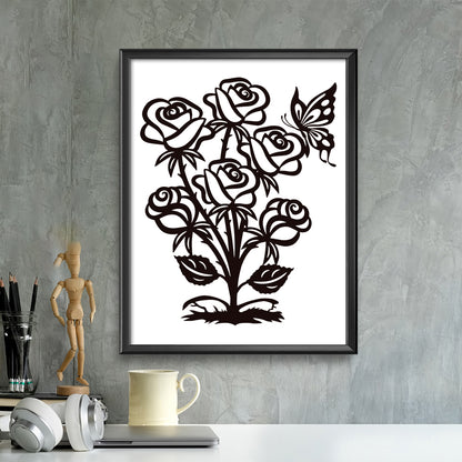 Rose – Kirigami – 3D Lightbox SVG File for Cricut & Silhouette