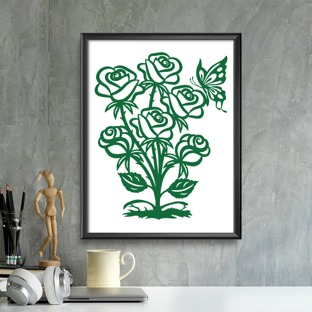 Rose – Kirigami – 3D Lightbox SVG File for Cricut & Silhouette