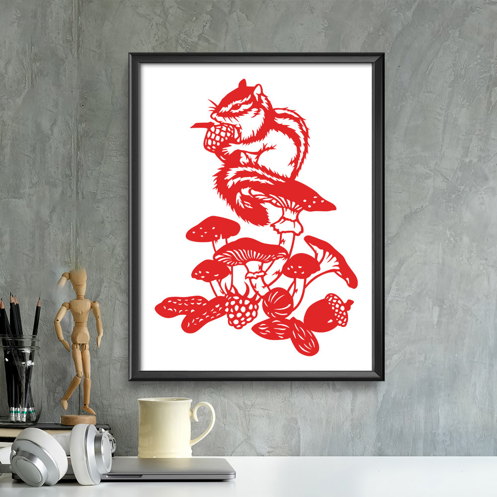 Squirrel – Kirigami – 3D Lightbox SVG File for Cricut & Silhouette