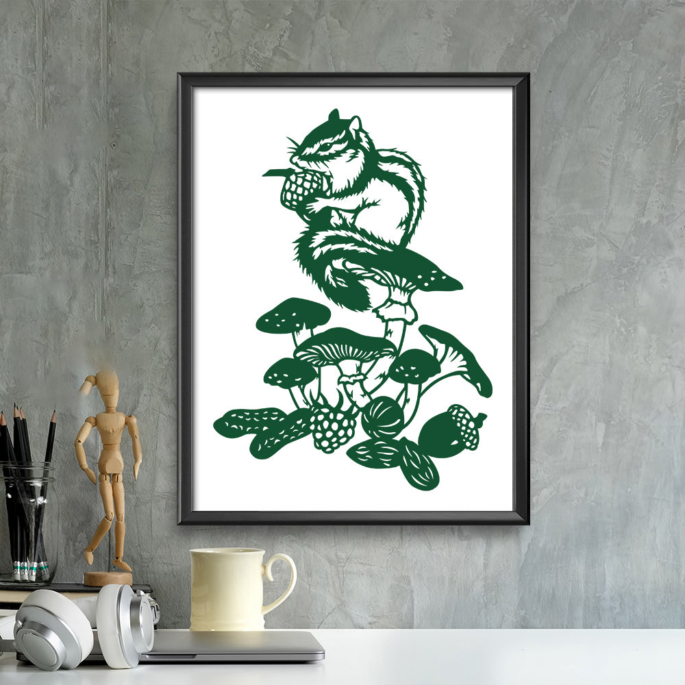 Squirrel – Kirigami – 3D Lightbox SVG File for Cricut & Silhouette