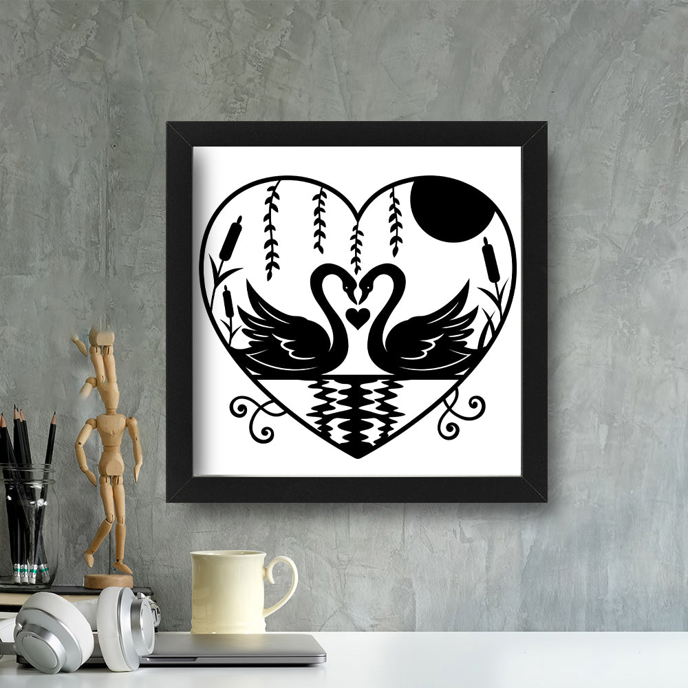 Swan – Kirigami – 3D Lightbox SVG File for Cricut & Silhouette