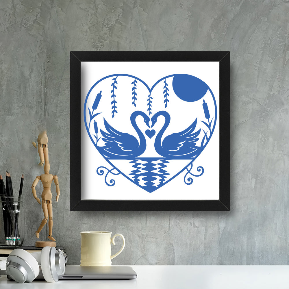 Swan – Kirigami – 3D Lightbox SVG File for Cricut & Silhouette