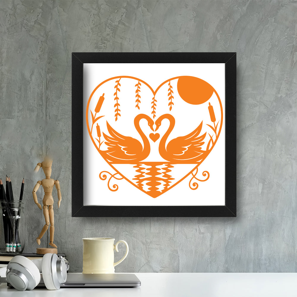 Swan – Kirigami – 3D Lightbox SVG File for Cricut & Silhouette