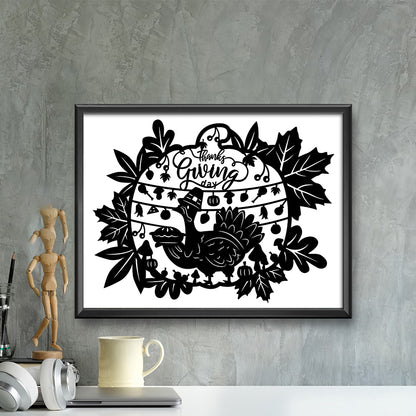 Thanksgiving Day 1 – Kirigami – 3D Lightbox SVG File for Cricut & Silhouette