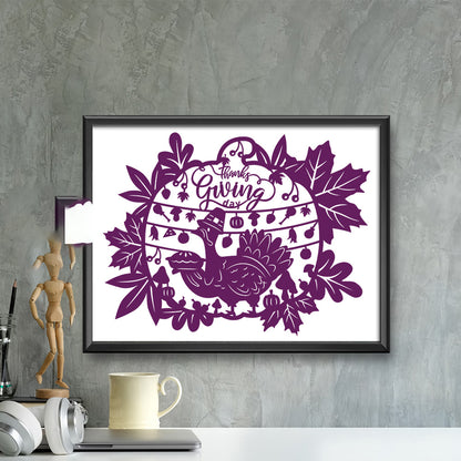 Thanksgiving Day 1 – Kirigami – 3D Lightbox SVG File for Cricut & Silhouette
