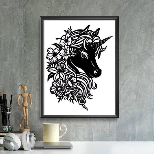 Unicorn Floral – Kirigami - Cricut File - VEKTOR KRAFT