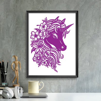 Unicorn Floral – Kirigami – 3D Lightbox SVG File for Cricut & Silhouette