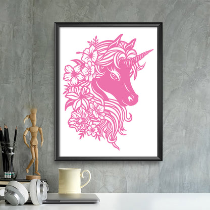 Unicorn Floral – Kirigami – 3D Lightbox SVG File for Cricut & Silhouette