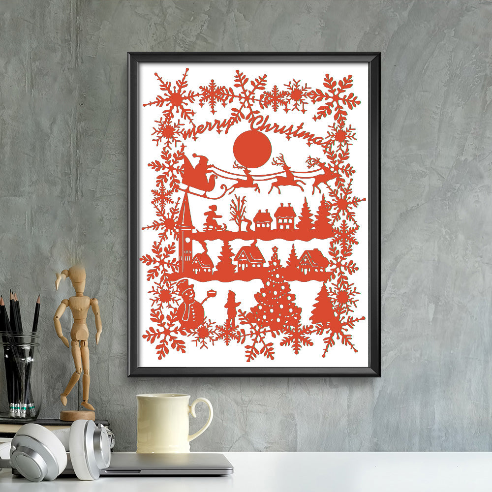 Christmas 16 – Kirigami – 3D Lightbox SVG File for Cricut & Silhouette