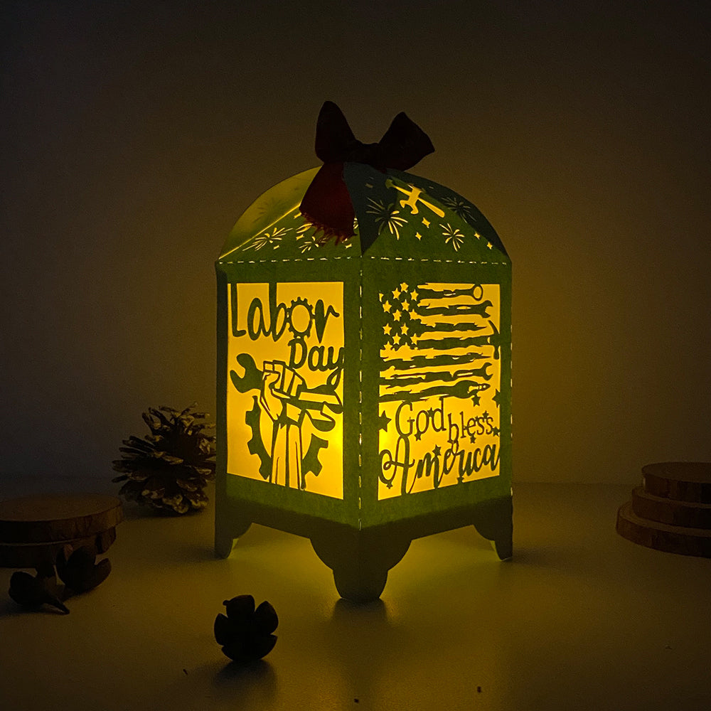 Labor Day - 3D Paper Lantern File 3  - Cricut File  - VEKTOR KRAFT