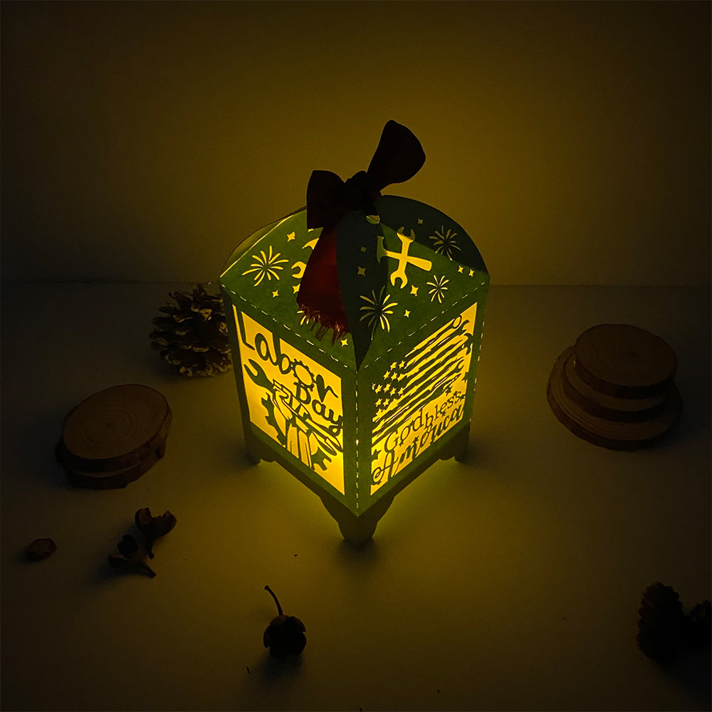 Labor Day - 3D Paper Lantern File 3  - Cricut File  - VEKTOR KRAFT