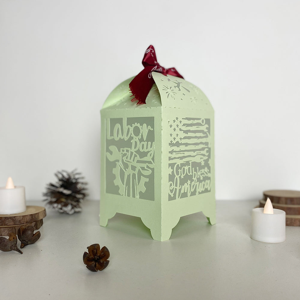 Labor Day - 3D Paper Lantern File 3  - Cricut File  - VEKTOR KRAFT