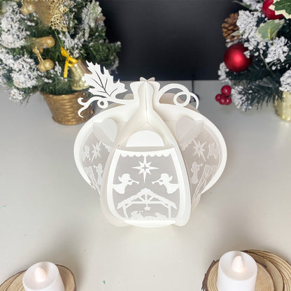 Pumpkin Christmas Nativity - 3D Pumpkin Lantern File  - Cricut File  - VEKTOR KRAFT