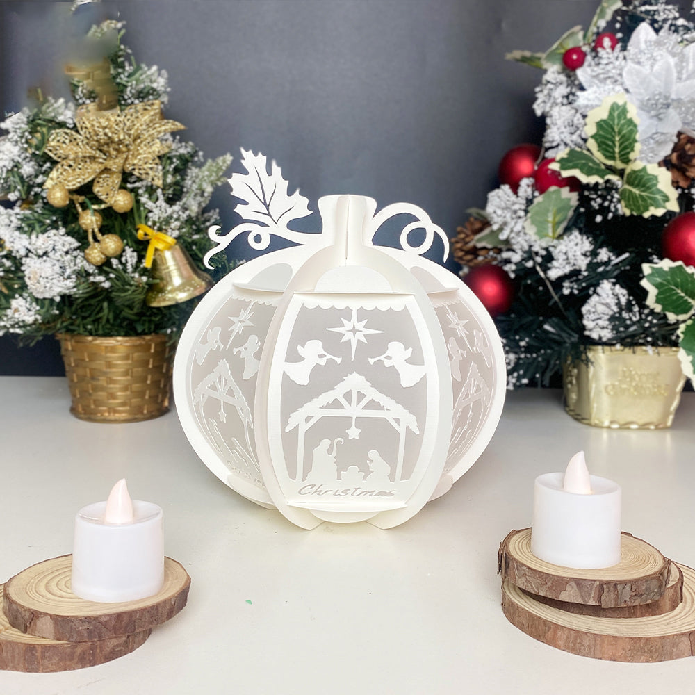 Pumpkin Christmas Nativity - 3D Pumpkin Lantern File  - Cricut File  - VEKTOR KRAFT