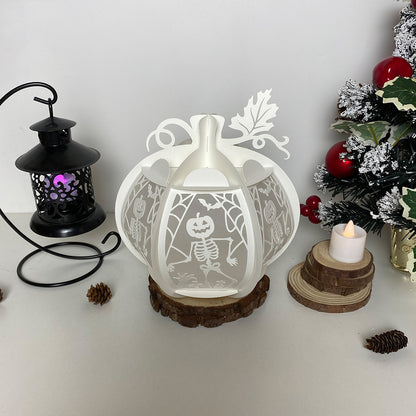 Pumpkin Dancing Skeletons - 3D Pumpkin Lantern File  - Cricut File  - VEKTOR KRAFT