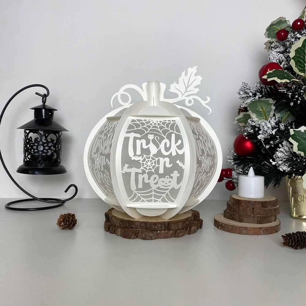 Pumpkin Trick Or Treat - 3D Pumpkin Lantern File  - Cricut File  - VEKTOR KRAFT