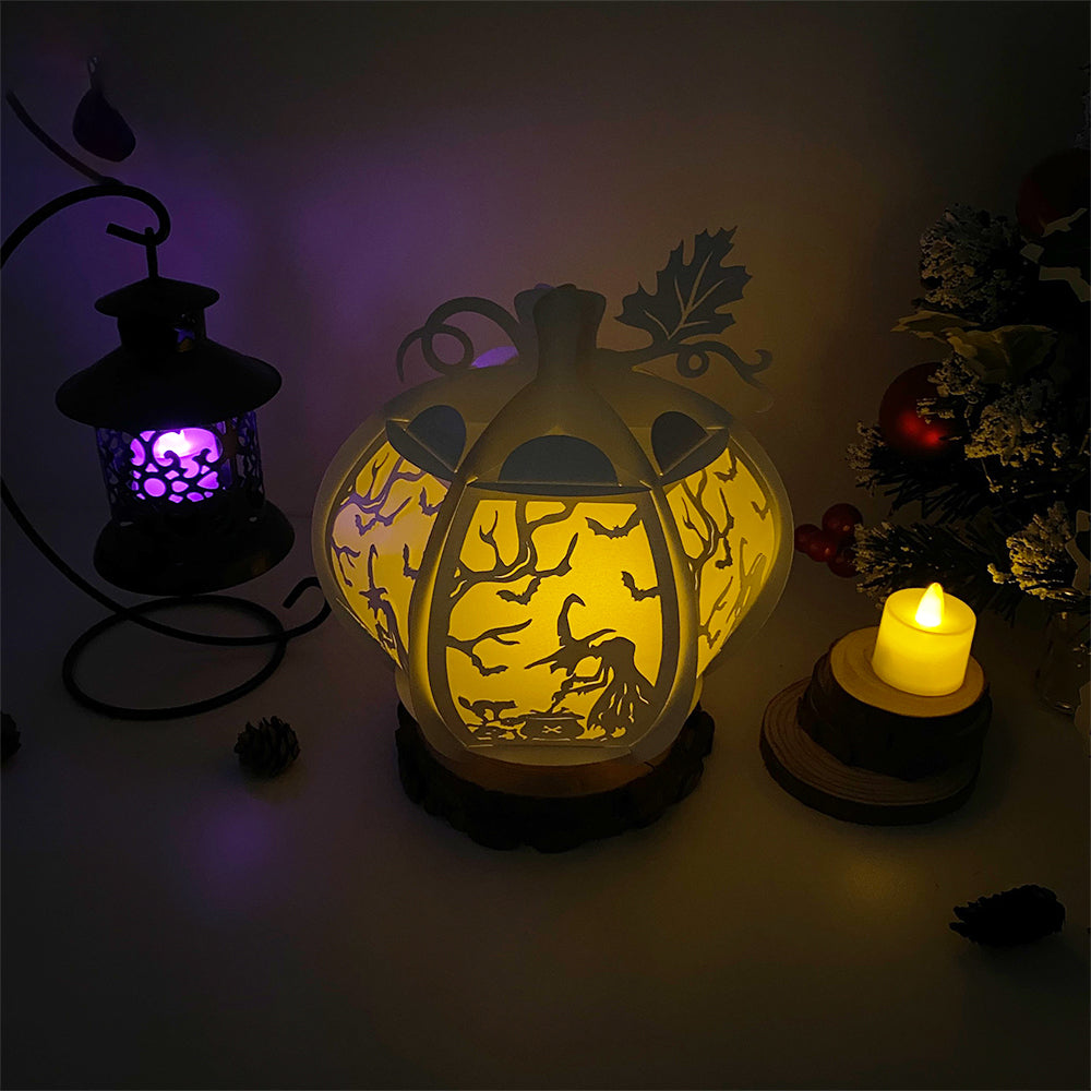 Pumpkin Witch - 3D Pumpkin Lantern File  - Cricut File  - VEKTOR KRAFT