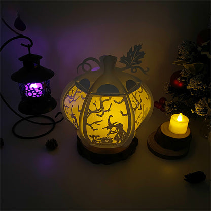 Pumpkin Witch - 3D Pumpkin Lantern File  - Cricut File  - VEKTOR KRAFT