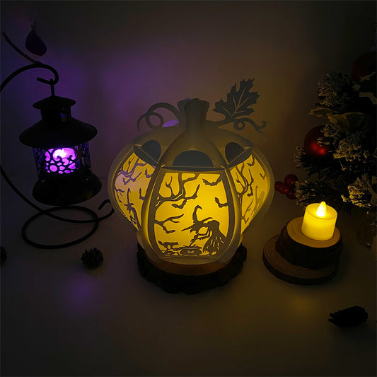Pumpkin Witch - 3D Pumpkin Lantern File  - Cricut File  - VEKTOR KRAFT