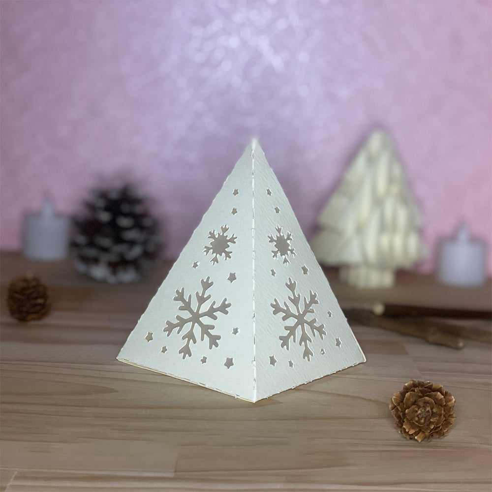 Xmas 1 - 3D Pyramid Lantern File  - Cricut File  - VEKTOR KRAFT