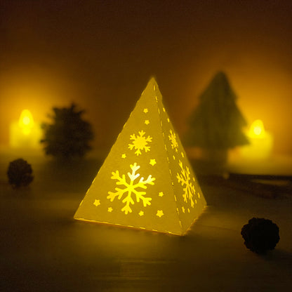 Xmas 1 - 3D Pyramid Lantern File  - Cricut File  - VEKTOR KRAFT