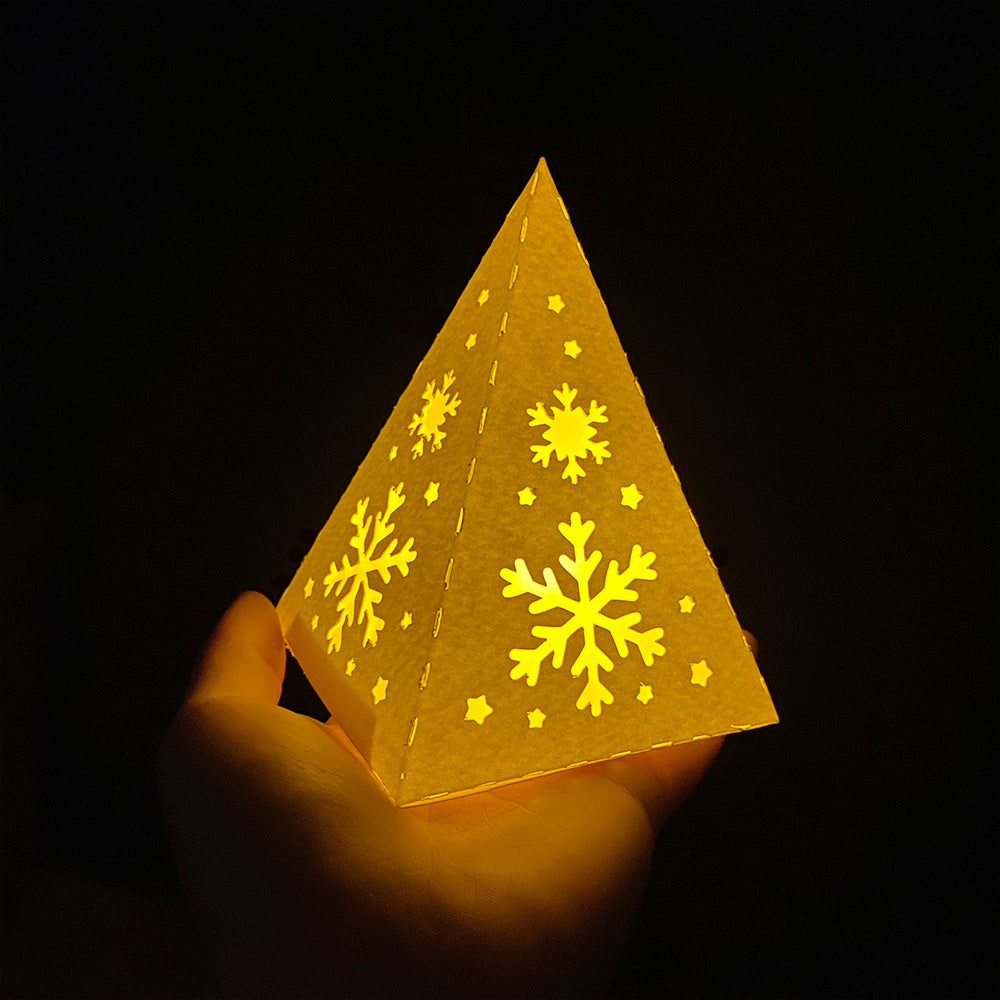Xmas 1 - 3D Pyramid Lantern File  - Cricut File  - VEKTOR KRAFT