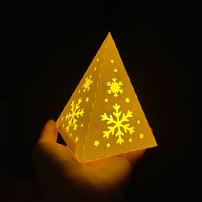 Xmas 1 - 3D Pyramid Lantern File  - Cricut File  - VEKTOR KRAFT