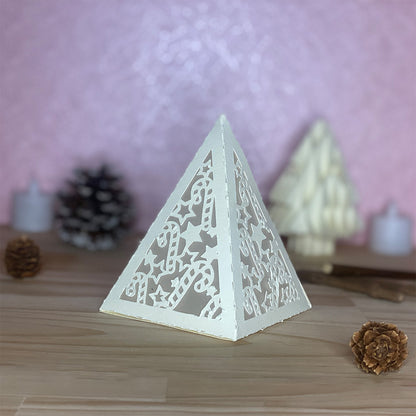Xmas 2 - 3D Pyramid Lantern File  - Cricut File  - VEKTOR KRAFT