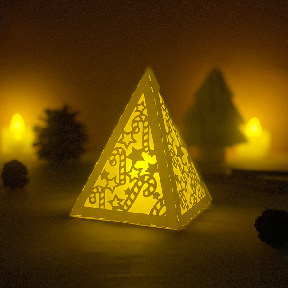 Xmas 2 - 3D Pyramid Lantern File  - Cricut File  - VEKTOR KRAFT