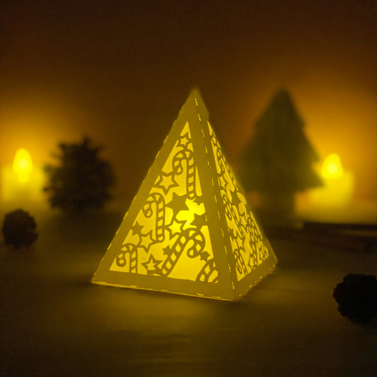 Xmas 2 - 3D Pyramid Lantern File  - Cricut File  - VEKTOR KRAFT