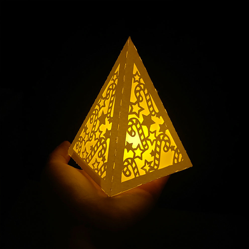 Xmas 2 - 3D Pyramid Lantern File  - Cricut File  - VEKTOR KRAFT