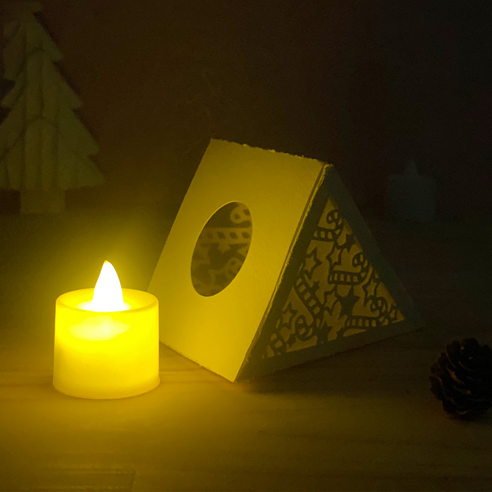 Xmas 2 - 3D Pyramid Lantern File  - Cricut File  - VEKTOR KRAFT