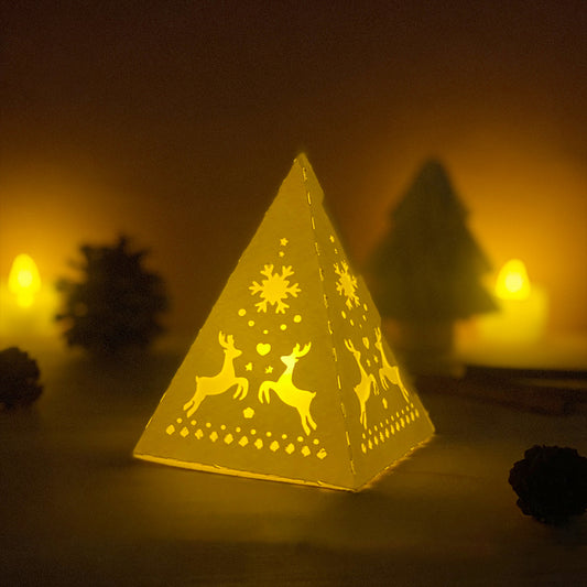 Xmas 3 - 3D Pyramid Lantern File  - Cricut File  - VEKTOR KRAFT