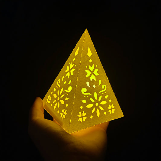 Xmas 4 - 3D Pyramid Lantern File  - Cricut File  - VEKTOR KRAFT