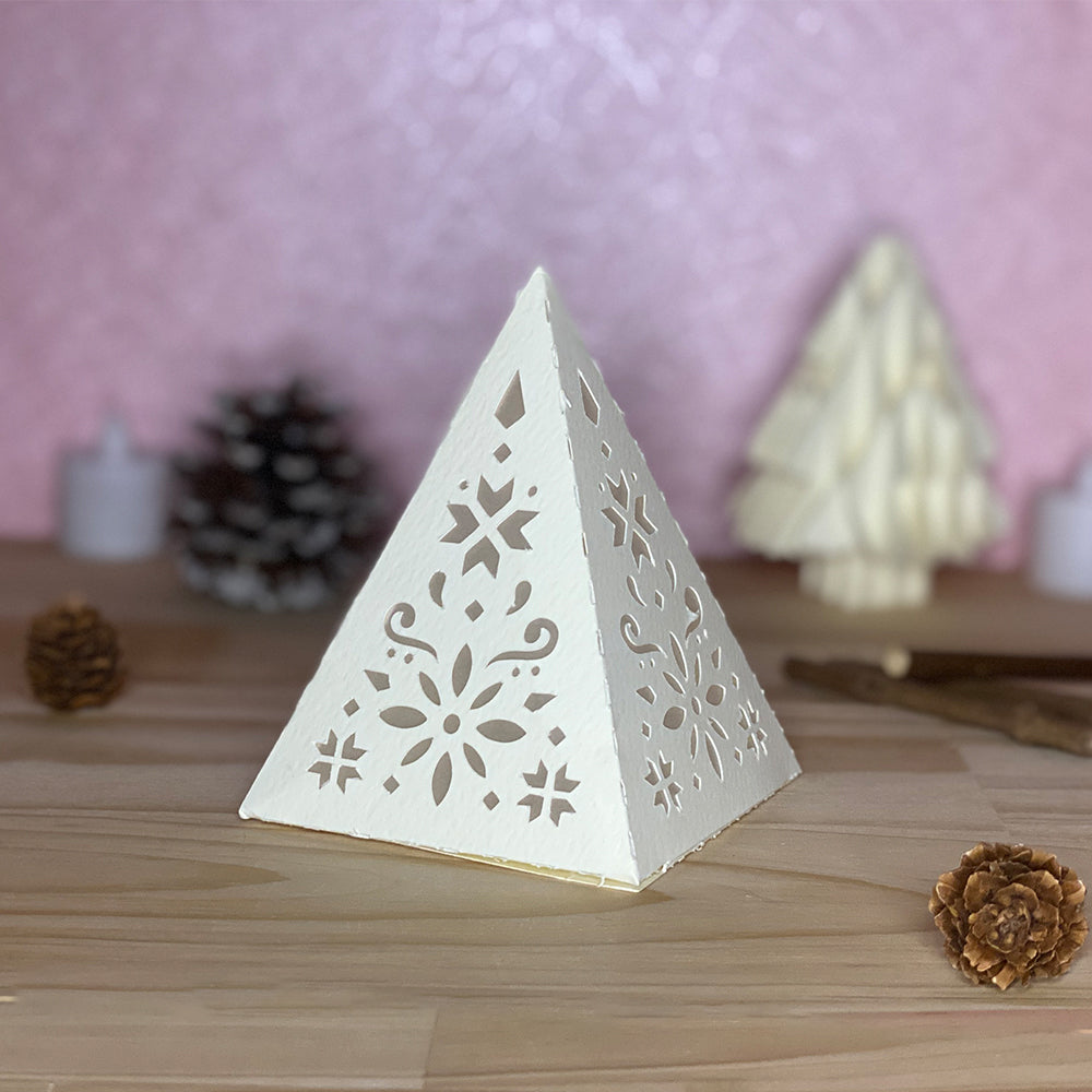 Xmas 4 - 3D Pyramid Lantern File  - Cricut File  - VEKTOR KRAFT