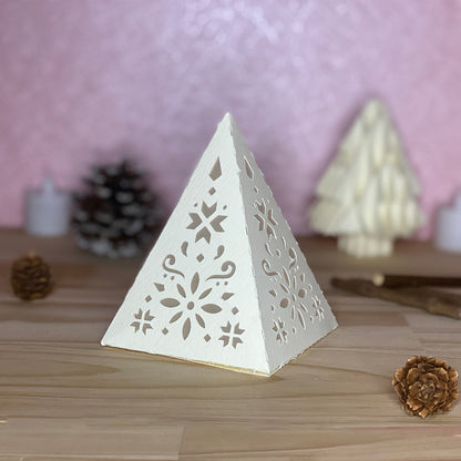Xmas 4 - 3D Pyramid Lantern File  - Cricut File  - VEKTOR KRAFT
