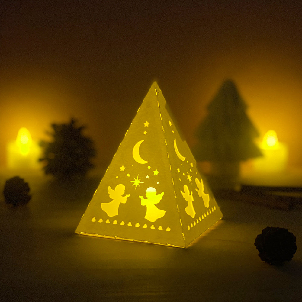 Xmas 5 - 3D Pyramid Lantern File  - Cricut File  - VEKTOR KRAFT