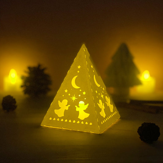 Xmas 5 - 3D Pyramid Lantern File  - Cricut File  - VEKTOR KRAFT