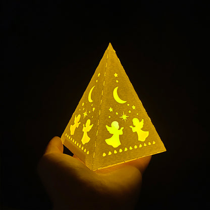 Xmas 5 - 3D Pyramid Lantern File  - Cricut File  - VEKTOR KRAFT
