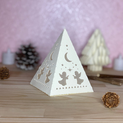 Xmas 5 - 3D Pyramid Lantern File  - Cricut File  - VEKTOR KRAFT